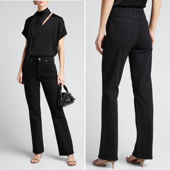 Goldsign Kelvin Jeans Black Comfort High Rise Boot Cut‎ Sz 25 - Picture 2 of 13